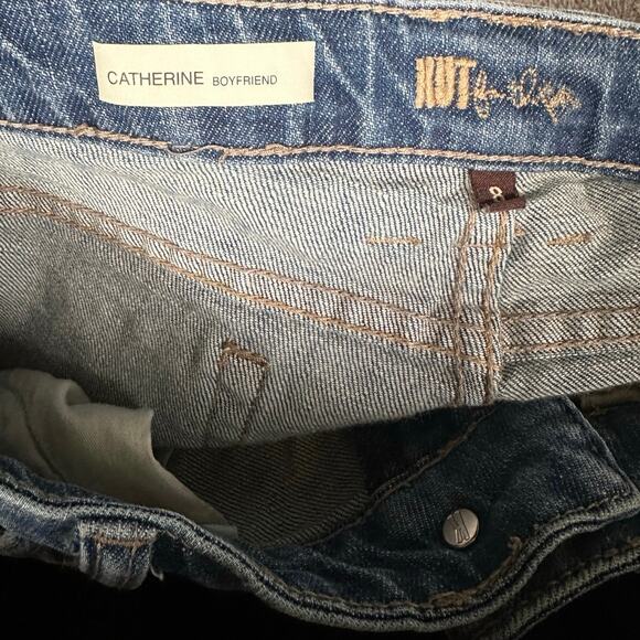 KUT from the Kloth Catherine Boyfriend Jeans Size 8 Midrise Distressed - Picture 7 of 7